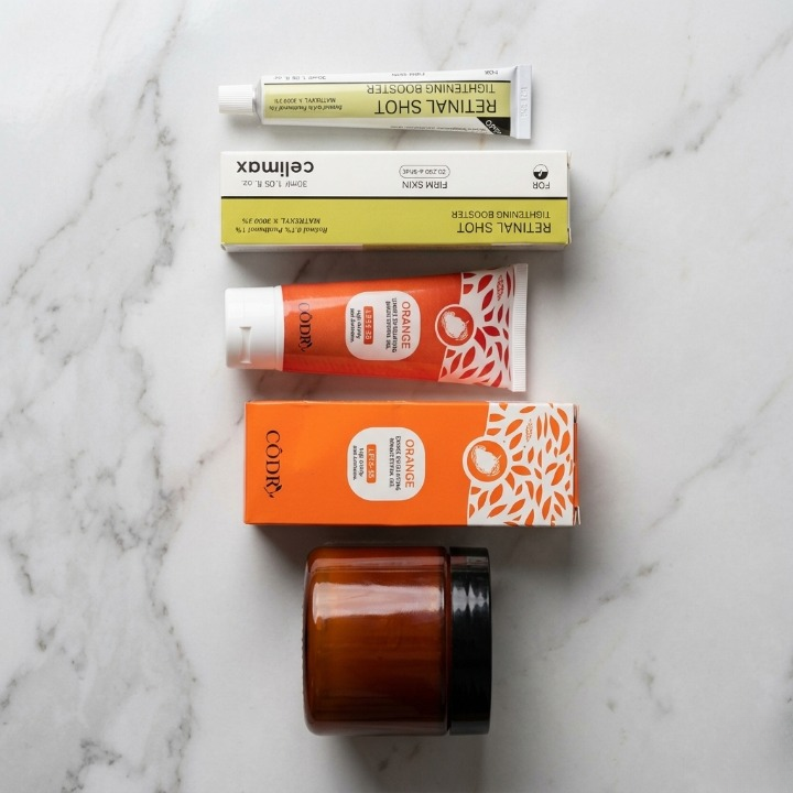 Ultimate Skin Transformation Bundle Deal �Retinal Shot Booster, Orange Enzyme Gel & Zafrani Whitening Cream (Pack of 3)