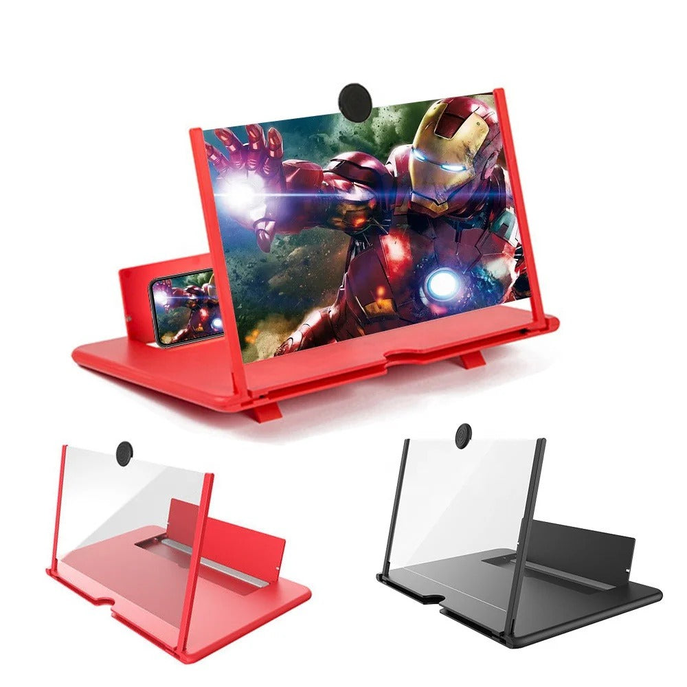F3 Mobile Screen Magnifier 3D Enlarged Display Stand For Smartphones Eyes Protection 10 Inches | Random Color