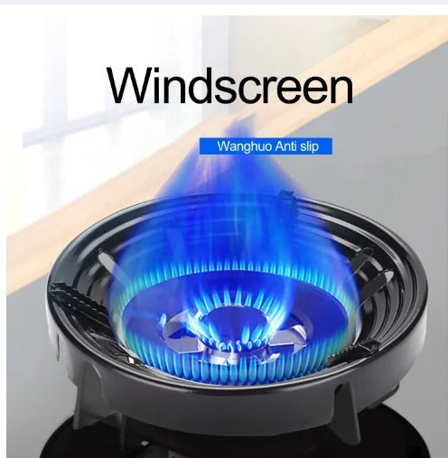 Gas Stove Burner Stand | Non-Slip Bracket | 3D Windproof Hood | Universal Cast Iron Cook Top Parts