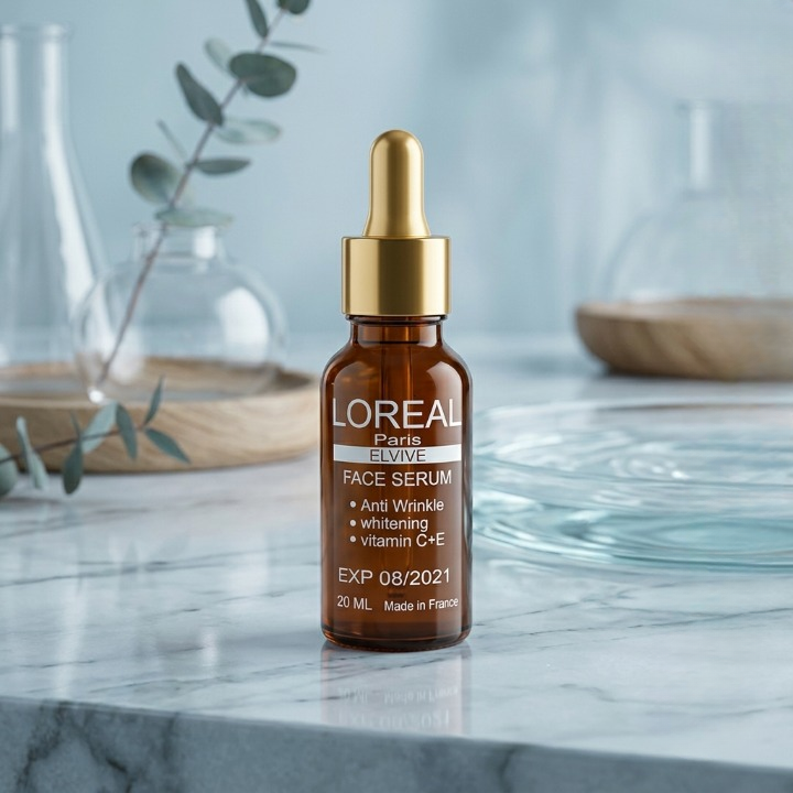 L'Oreal Paris Elvive Anti-Wrinkle & Ultra-Whitening Face Serum �Advanced Vitamin C + E Glow Treatment (20ml)
