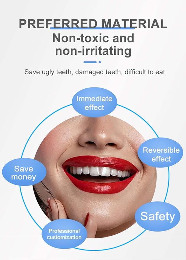 Snap On Smile - Veneers Teeth for Men and Women - Moldable False Artificial Braces Teeth
