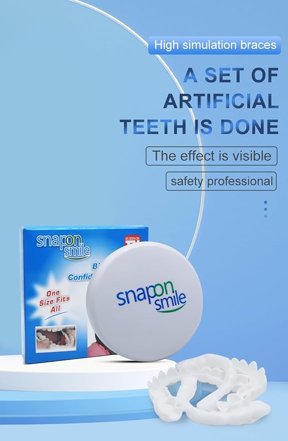 Snap On Smile - Veneers Teeth for Men and Women - Moldable False Artificial Braces Teeth
