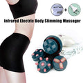 Electric Slimming Massager Handheld Body Weight Loss Professional Neck Shoulder Back Health Care Relaxation Tool with 4 Vibrating Heads( random color )