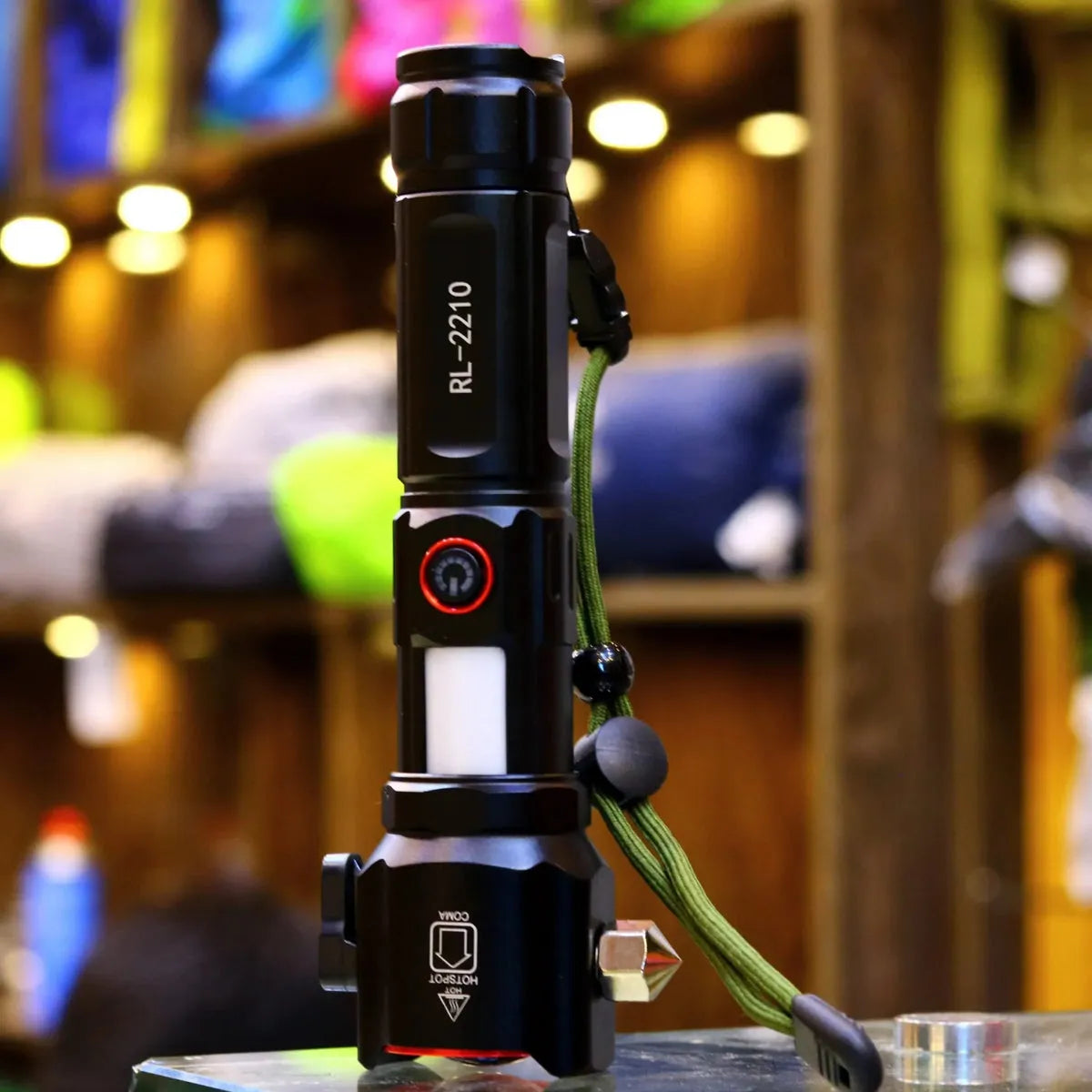 Rl-2210 Multifunctional Rechargeable LED Emergency Flashlight with Side Work Light &amp; USB Charging �Ultra-Bright, Portable &amp; Durable Torch for Home, Car &amp; Outdoors