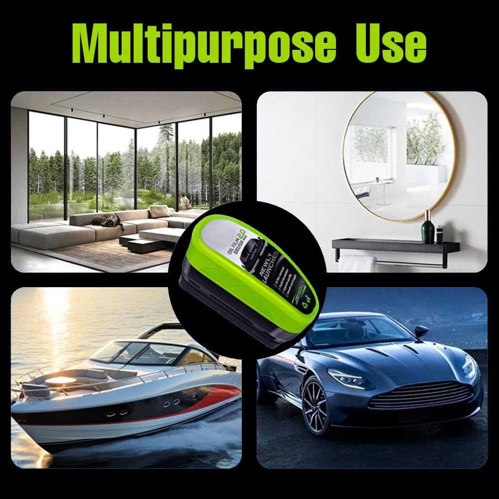 1Pc Oil Film Brush 2.0, Clear Vision Glass Cleaner, Clearview Shield Clear Vision Windshield Cleaner, Car Windows (With extra liquid)