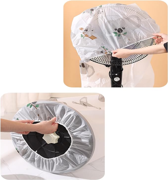 Peva Material Universal Electric Fan Dust Cover Prevent Aging Of Fan Blades Circular Electric Fan Sleeve Electric Fan Cover(random design )