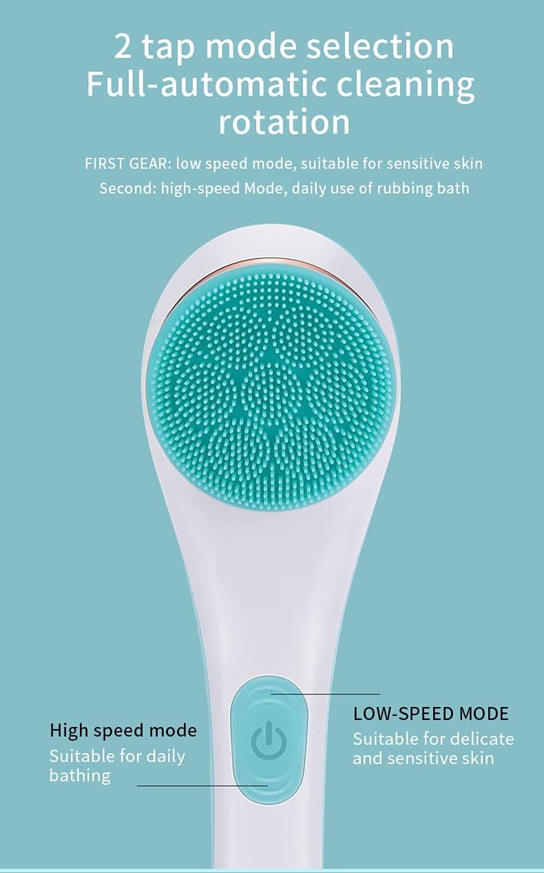 CNAIER Bath and Body Scrub Electric Brush Set - Rechargeable 4 in 1 (Random Color)