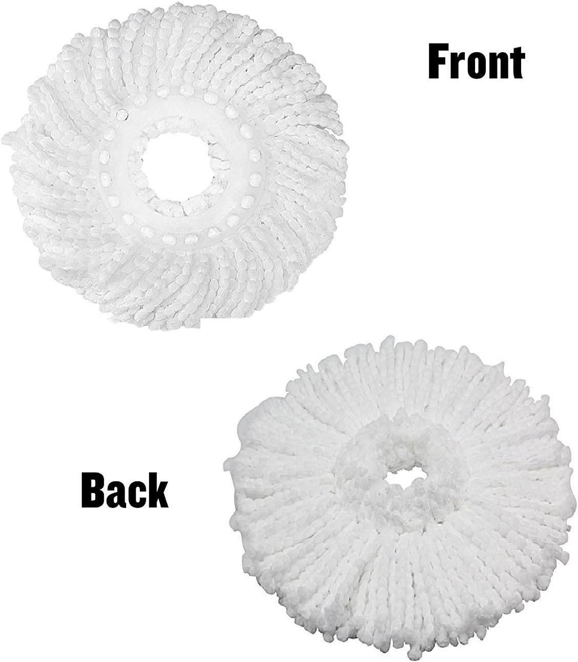 (PACK OF 3)Spin Mop Refill - Extra Head, Additional Microfiber Mop Round Shape Mop Heads