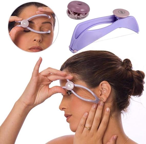 Eyebrow Threading Tool �Modern Plastic Cotton Facial &amp; Body Hair Remover for Women - Random Color
