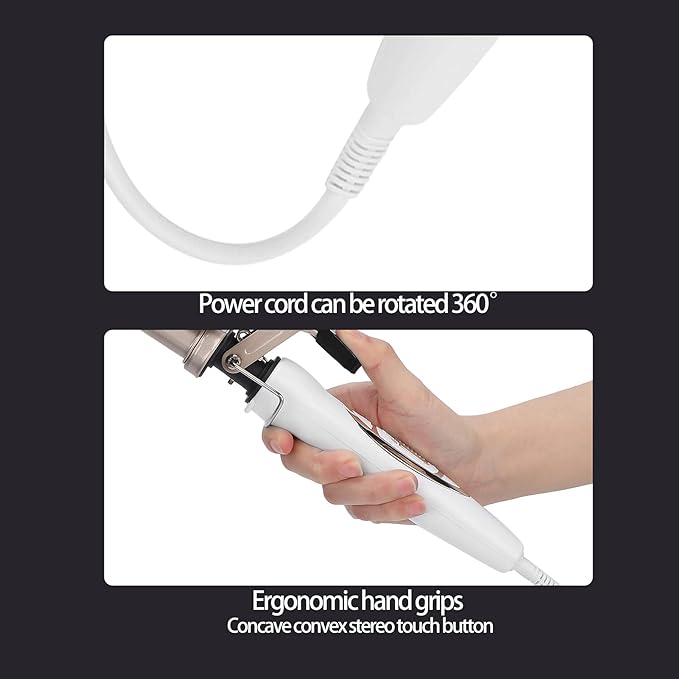 Hair Crimper, 5 Barrel Easy Curling Iron Wand 14 Levels Temperature Adjustable for Do Hairstyle for Girls for Curly Hair