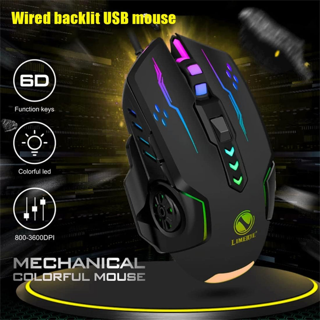 Gaming Glowing Mouse Backlit E-sports Colorful LED – photo 3