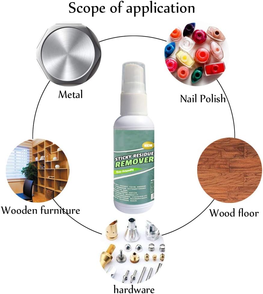 Sticky Stuff Remover Gel Spray, Portable Surface Safe Adhesive Remover, Ideal for Sticky Stains such as Bubblegum, Adhesive, Tape, Label Residue (30ML)