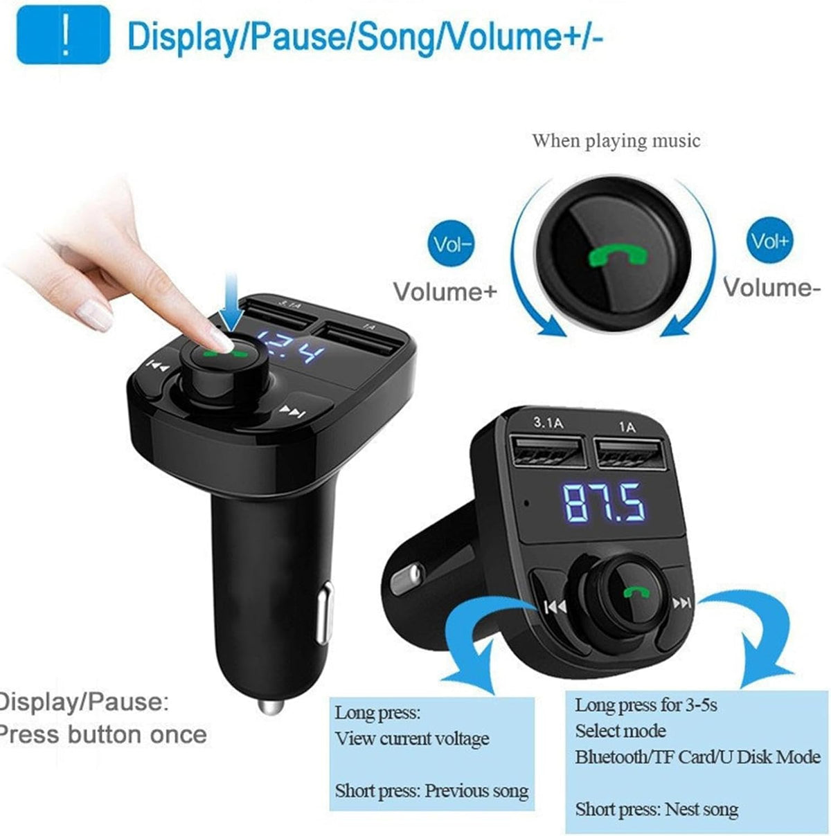 X8 Multifunctional Car Mp3 Player – photo 4