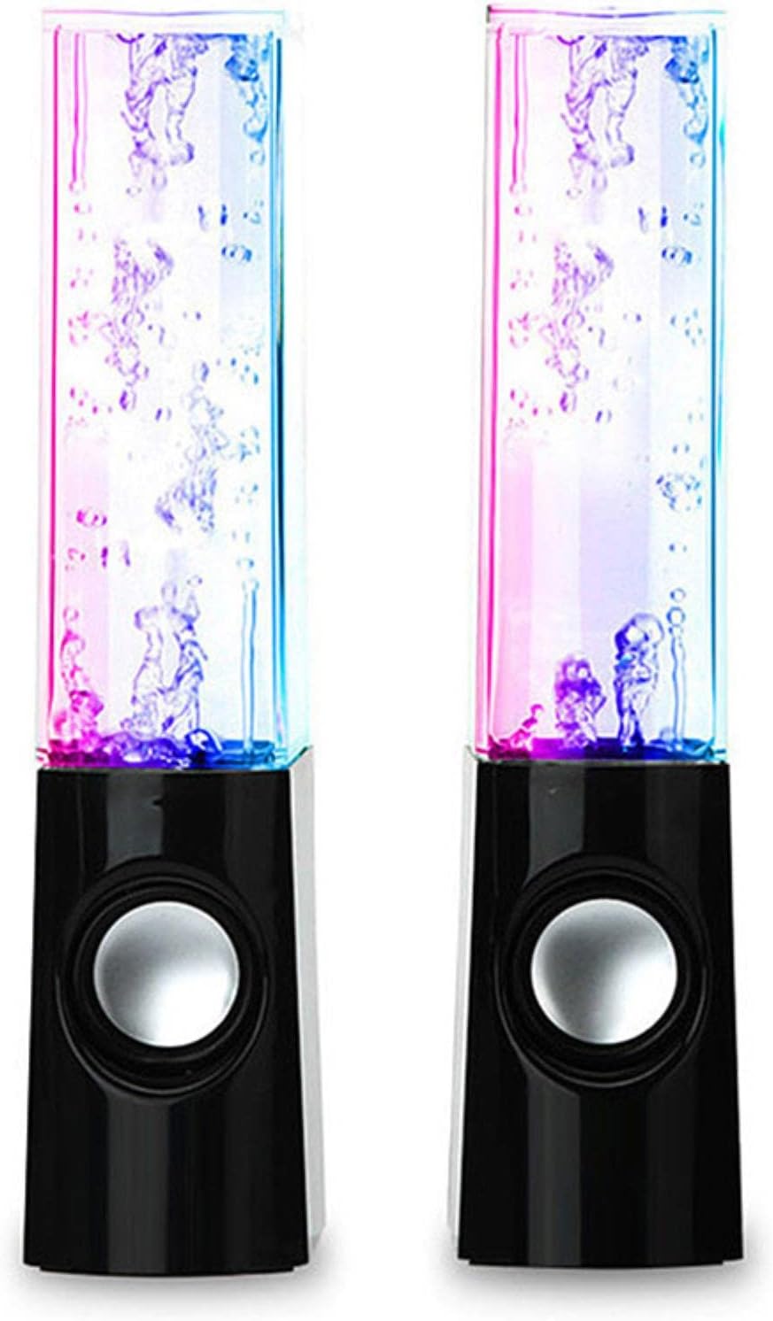 Water Dancing LED Speakers �Colorful Fountain Music Speaker with 3D Sound | USB Powered Portable Desktop Speaker (Random Color)