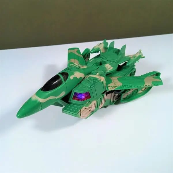 2-in-1 Military Aircraft & Tank Toy | Transformable Fighter Jet & Tank | Durable & Safe for Kids (random colour)
