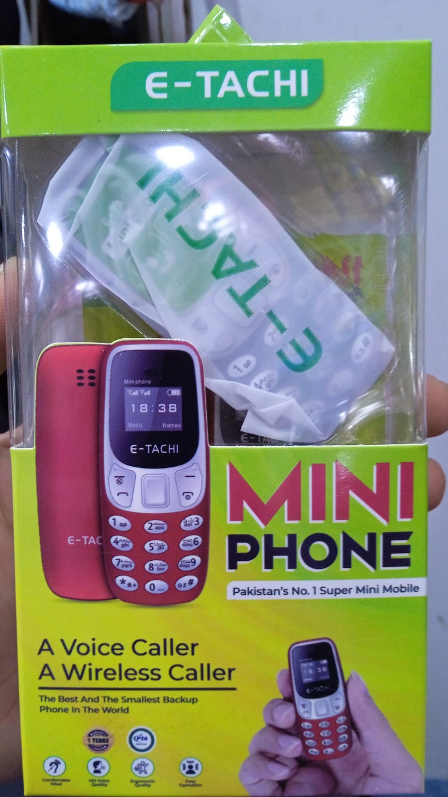 Etachi Mini Mobile Phone Compact Portable Mini Feature Phone For Calling And Basic Use - PTA  Approved (Random Color)
