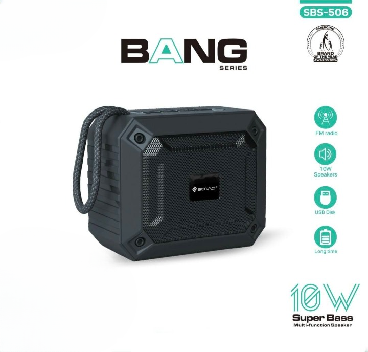 SOVO Bang SBS-506 Bluetooth Speaker �Powerful Bass Wireless Portable Speaker with HD Sound �Built-in Microphone for Hands-Free Calls