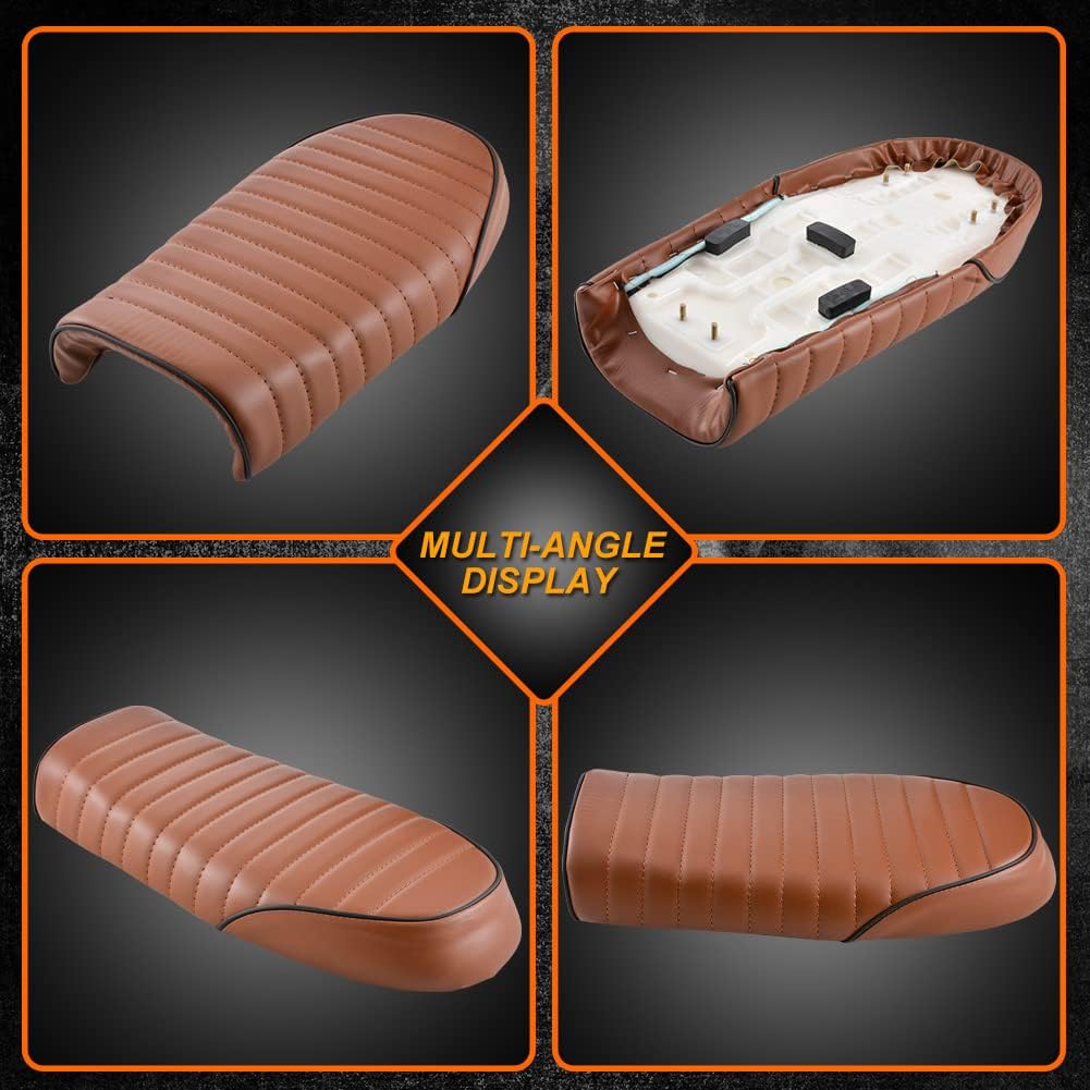 High-Quality Cafe Racer Bike Seat with Complete Fitting | Compatible with CD for  70, 125 Bikes