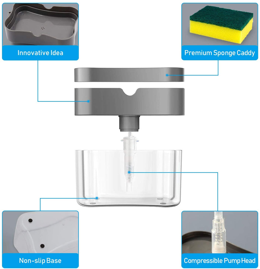 soap pump with Sponge and box (random color )