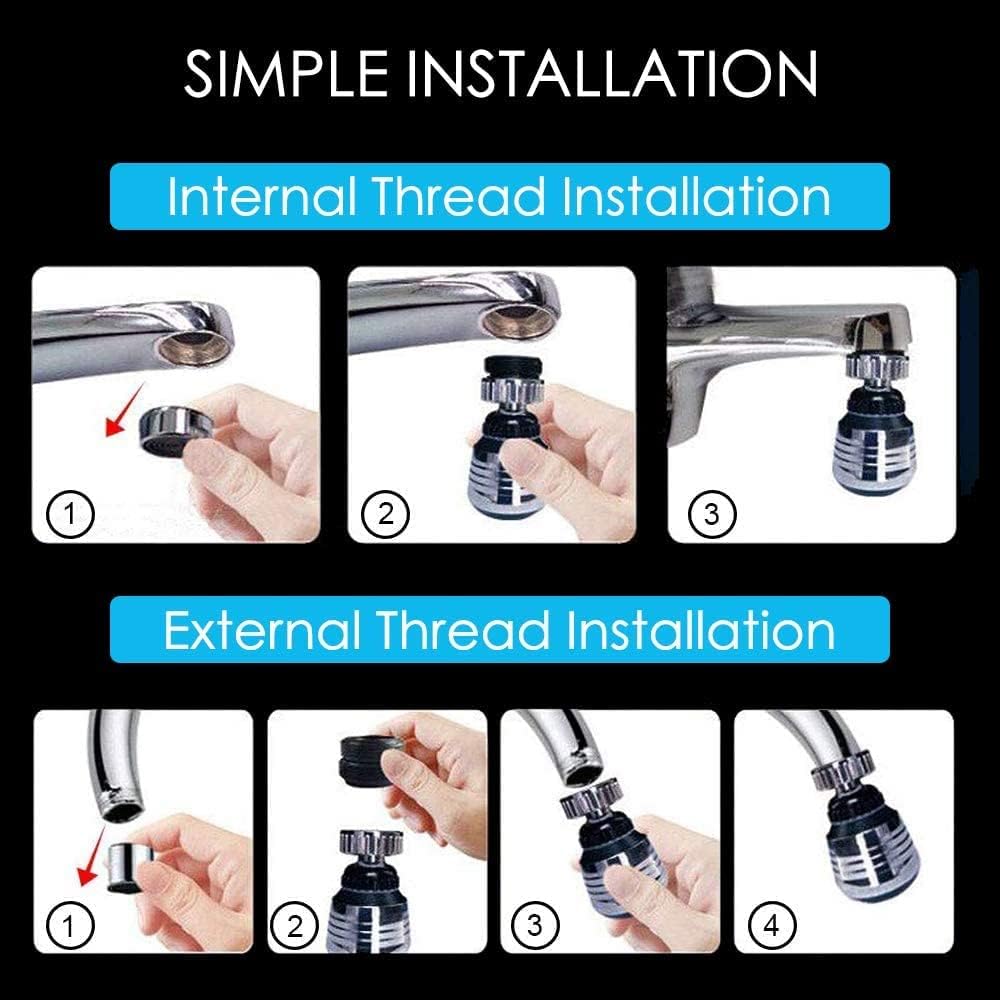 Multifunctional 360? water Faucet  Kitchen Sink Faucet Sprayer Water Saving Aerator 360 Degrees Rotatable