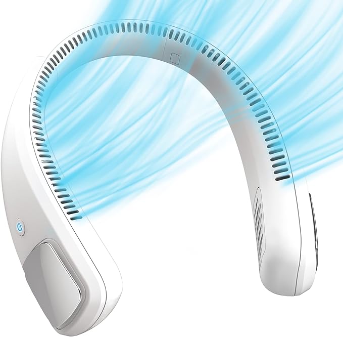 Wearable 3-Speed Neck Cooler, Small Fan for Outdoor &amp; Indoor Use, USB-Rechargeable Fan(random color )
