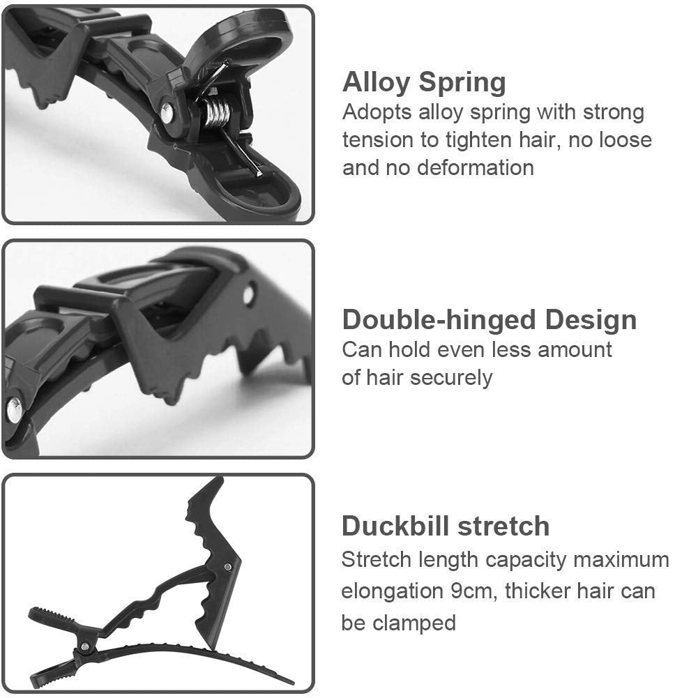 (Pack Of 6) Professional Hair Sectioning Crocodile Hairdressing Clips For Women