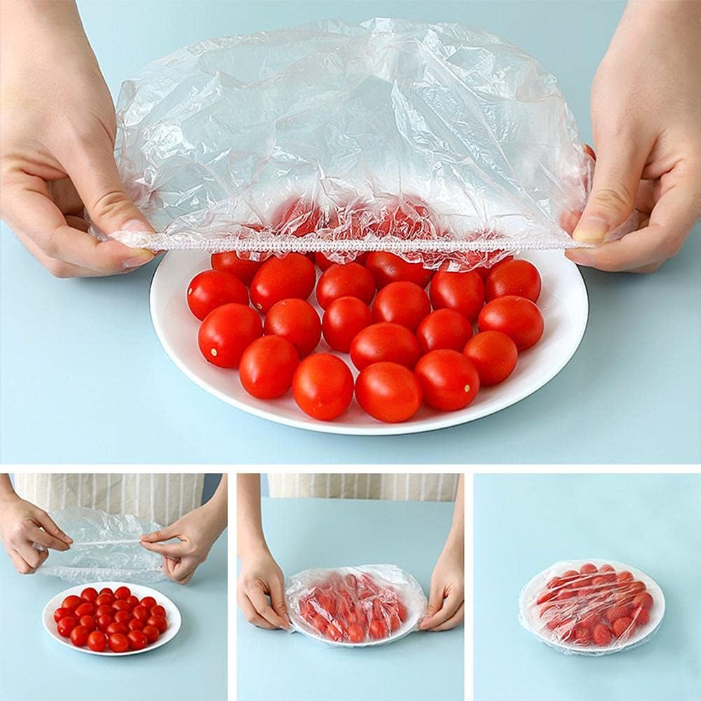 100pcs Disposable Flexible Transparent Plastic Food Storage Bags �Resealable &amp; Multi-Purpose - Food-Grade Fresh-Keeping, Dust &amp; Insect-Proof, Kitchen Accessories - Disposable Food Wrap
