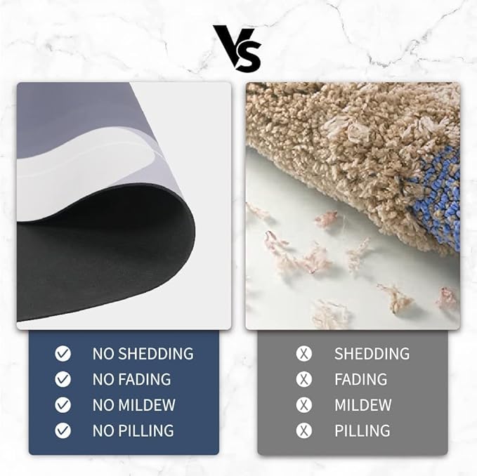 Nonslip Soft Rubber Bath Mat for Bathtub and Shower, Anti Slip Bacterial Anti Bacterial Machine Washable PVC Bath Mat for Bathroom Bathroom Written Mat (random color)