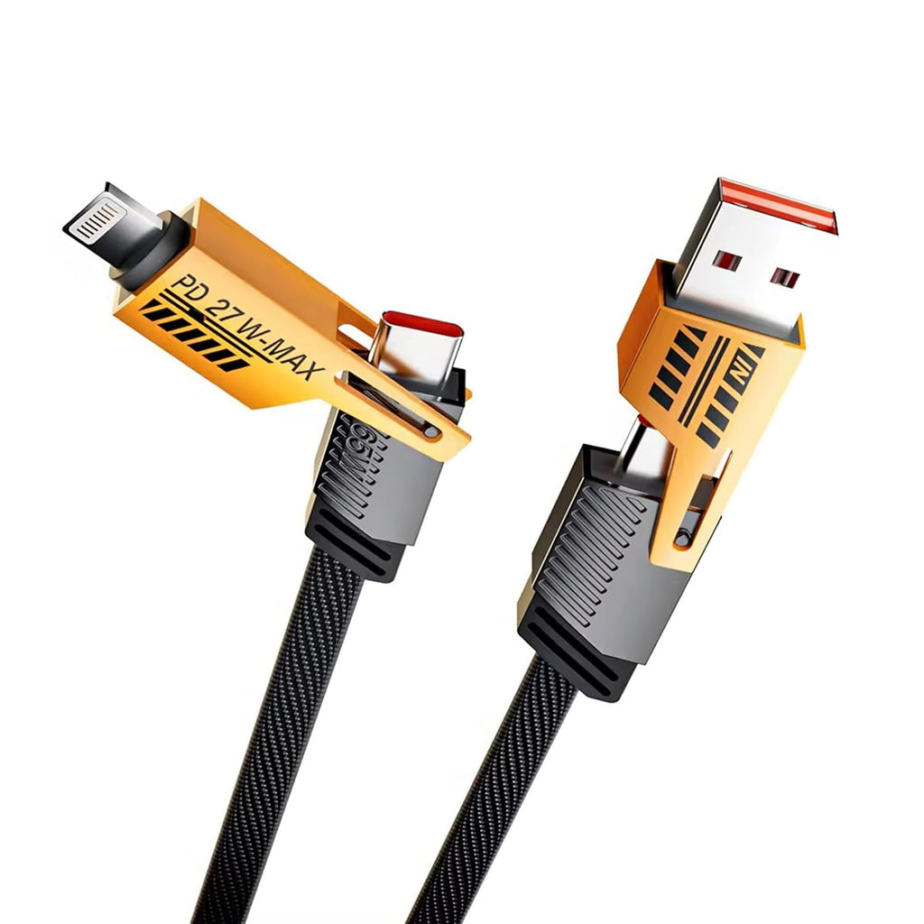 4-in-1 Multi USB Charging Cable �USB-C to USB-C, USB-C to Lightning, USB-A to USB-C, USB-A to Lightning | Fast PD Charger Cord for iPhone, iPad, Samsung, MacBook
