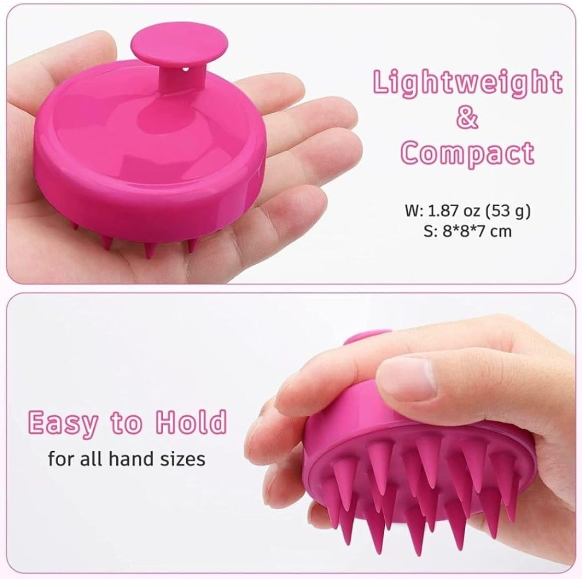 1 Piece Scalp Shampoo Massager Brush | Scalp Hair Scrubber With Soft? Bristles For All Type Of Hairs ( Random Color )