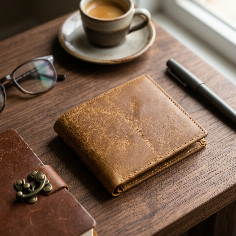 Genuine Leather Wallet for Men | Slim Bifold Design | Multiple Card Slots | Stylish & Durable Everyday Accessory