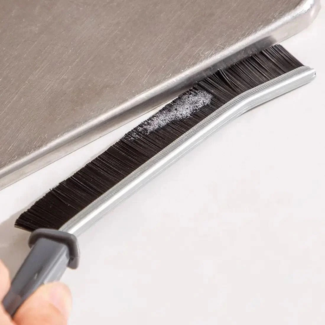 Set of 2 Gap Cleaning Brushes �Hard Bristle Crevice and Grout Cleaning Brush for Bathroom, Kitchen, Tile, and Dead Angles �Durable Narrow Cleaning Tool (9 Inch Lengh 0.75 Inch Width)