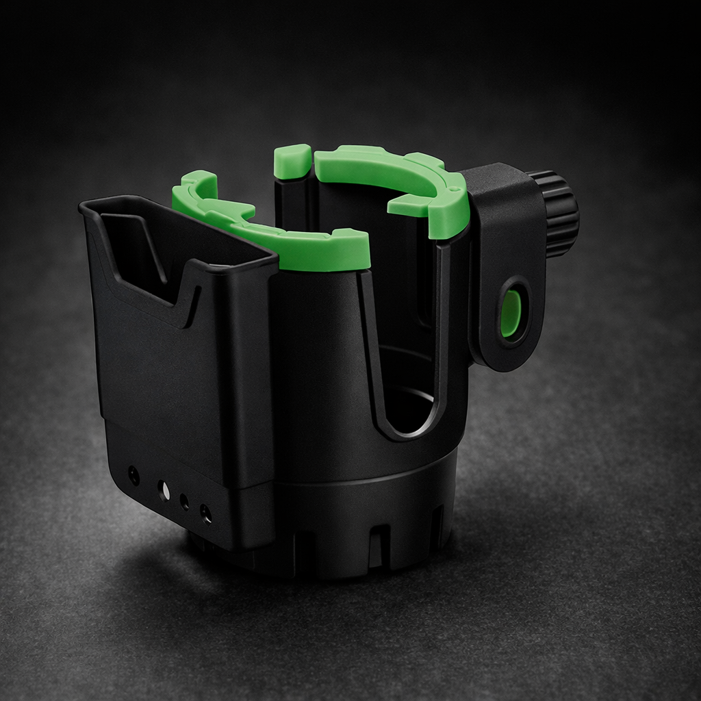 Universal 2-in-1 Motorcycle Cup Holder & Mobile Phone Bracket (HT-506) �Anti-Shake Adjustable Bike Handlebar Mount