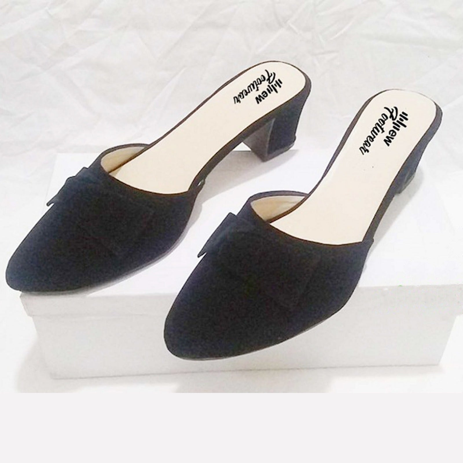 Stylish Heel Pump Shoes for Women with Tie Knot -  Black 36