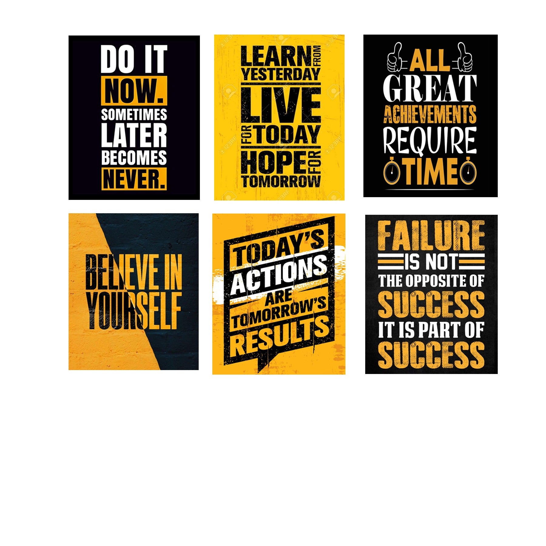 Set of 6 Premium Wall Art Photo Tiles �Modern Home Decor Sets 8x11