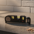 Multipurpose 3-in-1 Laser Level, Ruler, and Spirit Level Tool with Triple Bubble Vials for Precise Home Improvement & Construction Tasks
