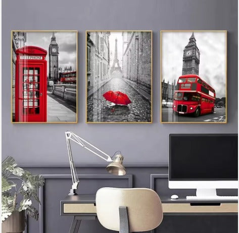 Decoration home decoration item 3 pcs iSLAMIC fRAME board wall decor photo on wall PHOTO TILE canvas art decor for home easy set up with both side tape