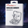 Fontec Glow Wireless Earbuds �Bluetooth 5.3 Gaming Earphones with ENC Noise Cancellation & Transparent Charging Case
