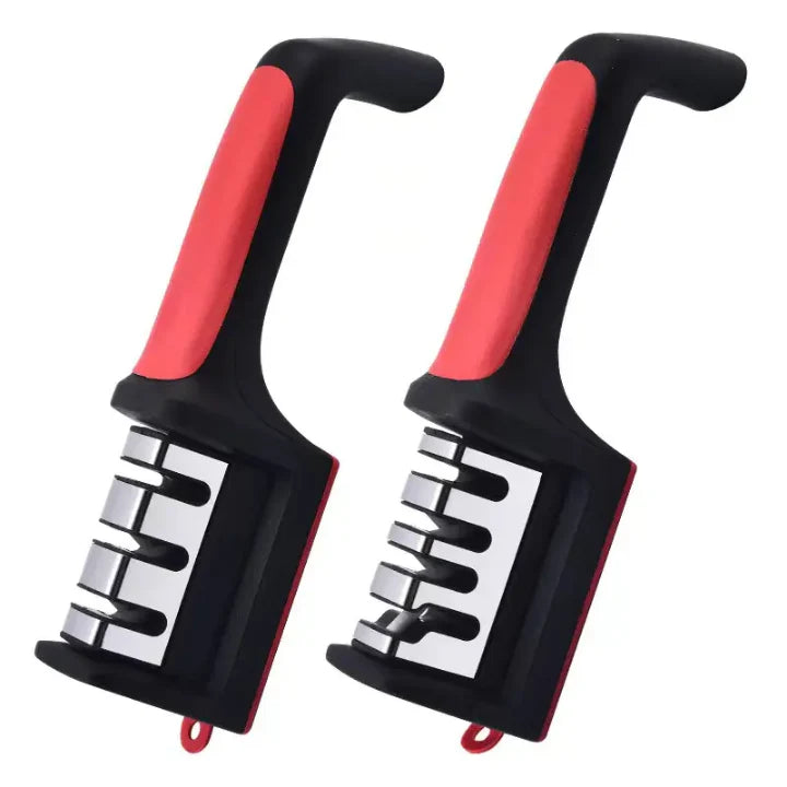 3-In-1 Diamond Coated Knife Sharpener Set with Ceramic Peeler �3-Stage Kitchen Helper for Fruit & Meat Knives