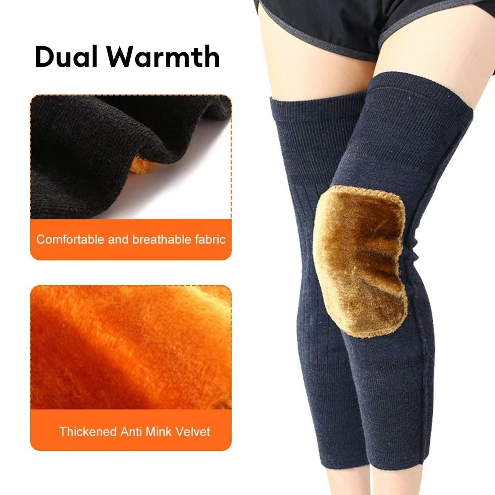Unisex Women Men? Cashmere Wool Knee Brace Pads | Winter Warm Thermal Knee Warmers Velvet Knee Protector (Random Color)
