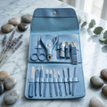 16-Piece Premium Personal Manicure & Pedicure Grooming Kit �Professional Stainless Steel Nail Clippers & Care Set with Travel Case