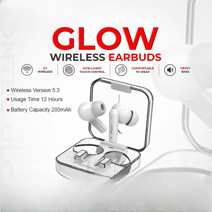 Fontec Glow Airbuds �ENC Gaming Wireless Earbuds with Deep Bass & LED Display