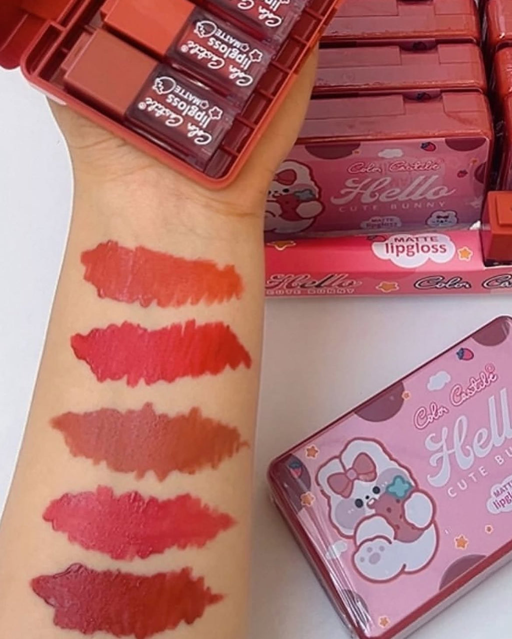 Color Castle Velvet Matte Long Lasting Lip Gloss Set �Pack of 5 - Multi Color