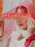 Nikkah Bridal Red Dupatta with Qabool Hai