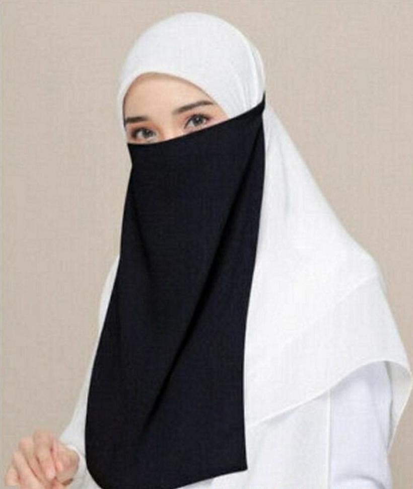 Women? Naqab with Elastic Patti �Formal Chiffon Niqab Soft Lightweight Face Cover
