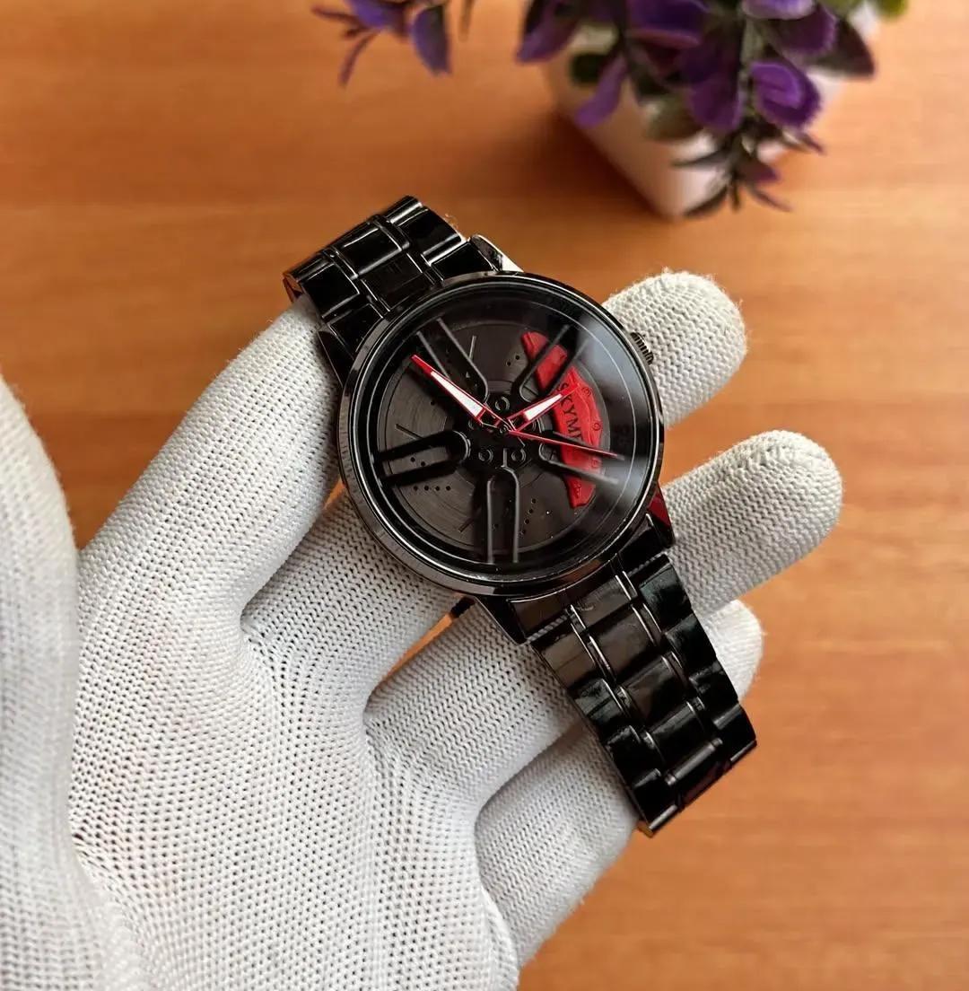 Men's Stylish Spinning Dial Watch �Premium Rotating Wheel Design Wrist Watch for Men (Without Box)