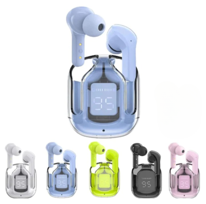 Air 31 Earbuds Wireless Earbuds With Crystal Transparent Case Type C Charging And Bluetooth 5.3 Providing Durable Quality - Random Color