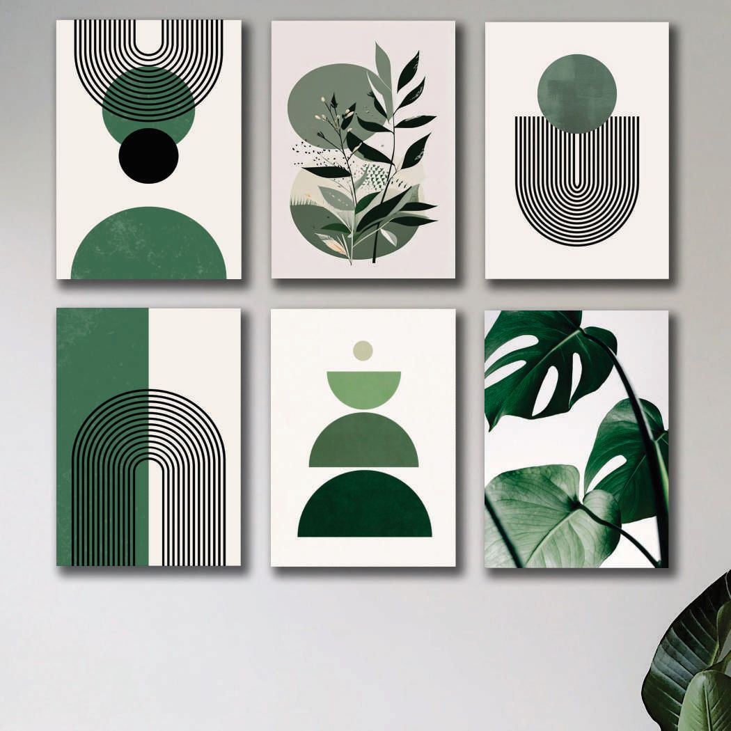 Set of 6 Premium Wall Art Photo Tiles �Modern Home Decor Sets 8x11