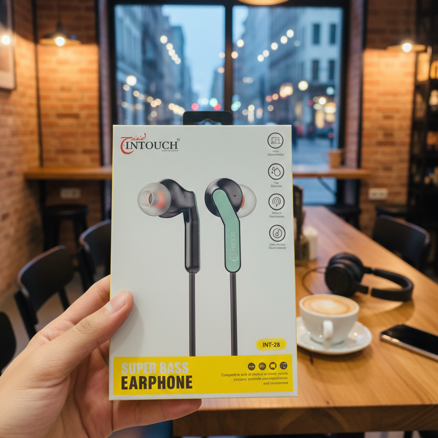 Intouch INT-28 Super Bass Wired Earphones | 3.5mm Jack | Universal Compatibility