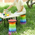 Portable Telescoping Stool, Folding Stool Lightweight &amp; Sturdy, Retractable Telescopic Stool For Gardening, Camping, Travel, Fishing, Hiking And Bbq(Multi Color)